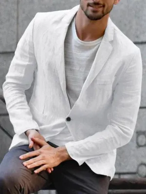 Aalderik - Trendy en Comfortabel Linnen Blazer voor Stijlbewuste Mannen