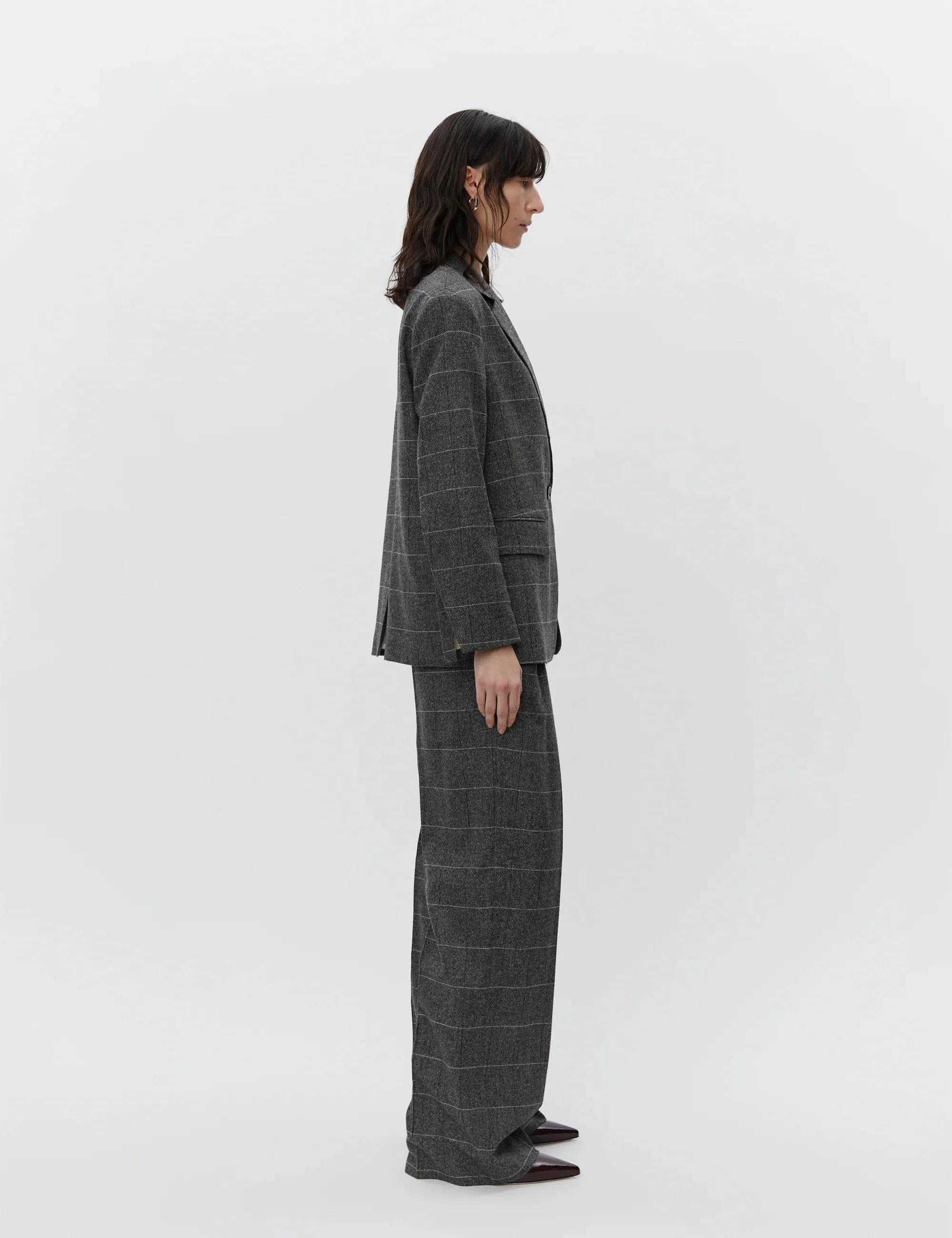 HESTER ALL TIME CHECK BLAZER | GREY MEL