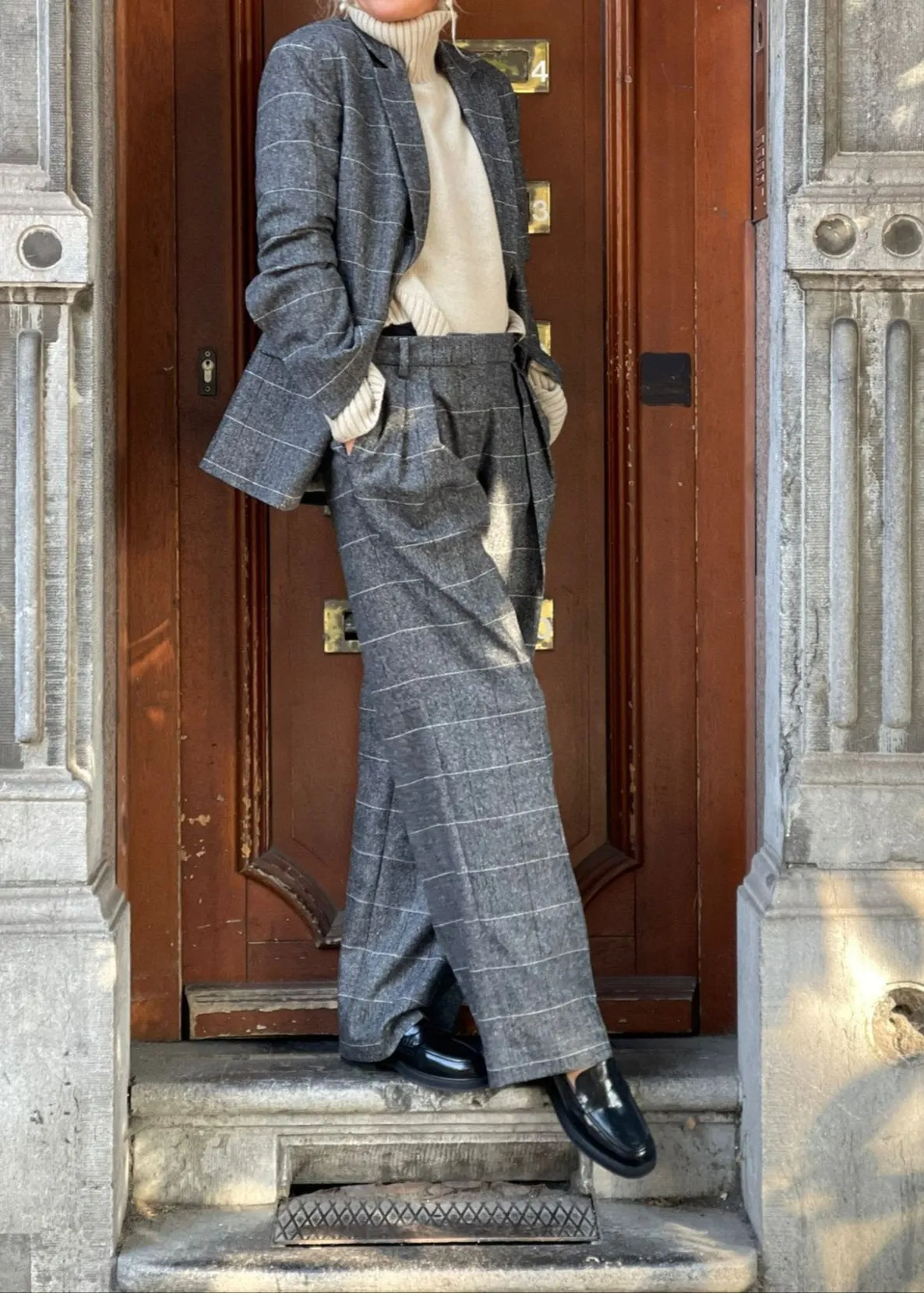 HESTER ALL TIME CHECK BLAZER | GREY MEL