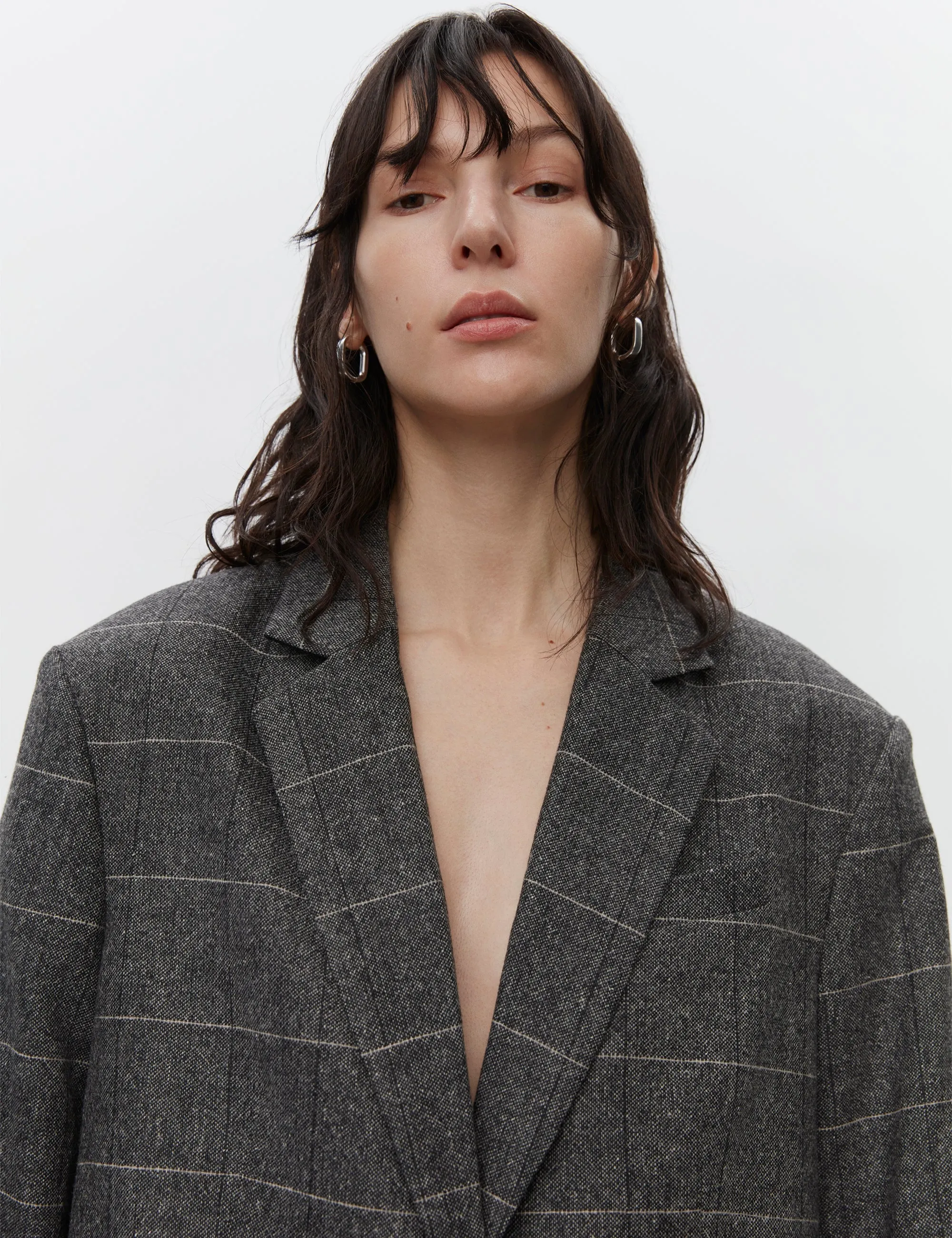 HESTER ALL TIME CHECK BLAZER | GREY MEL