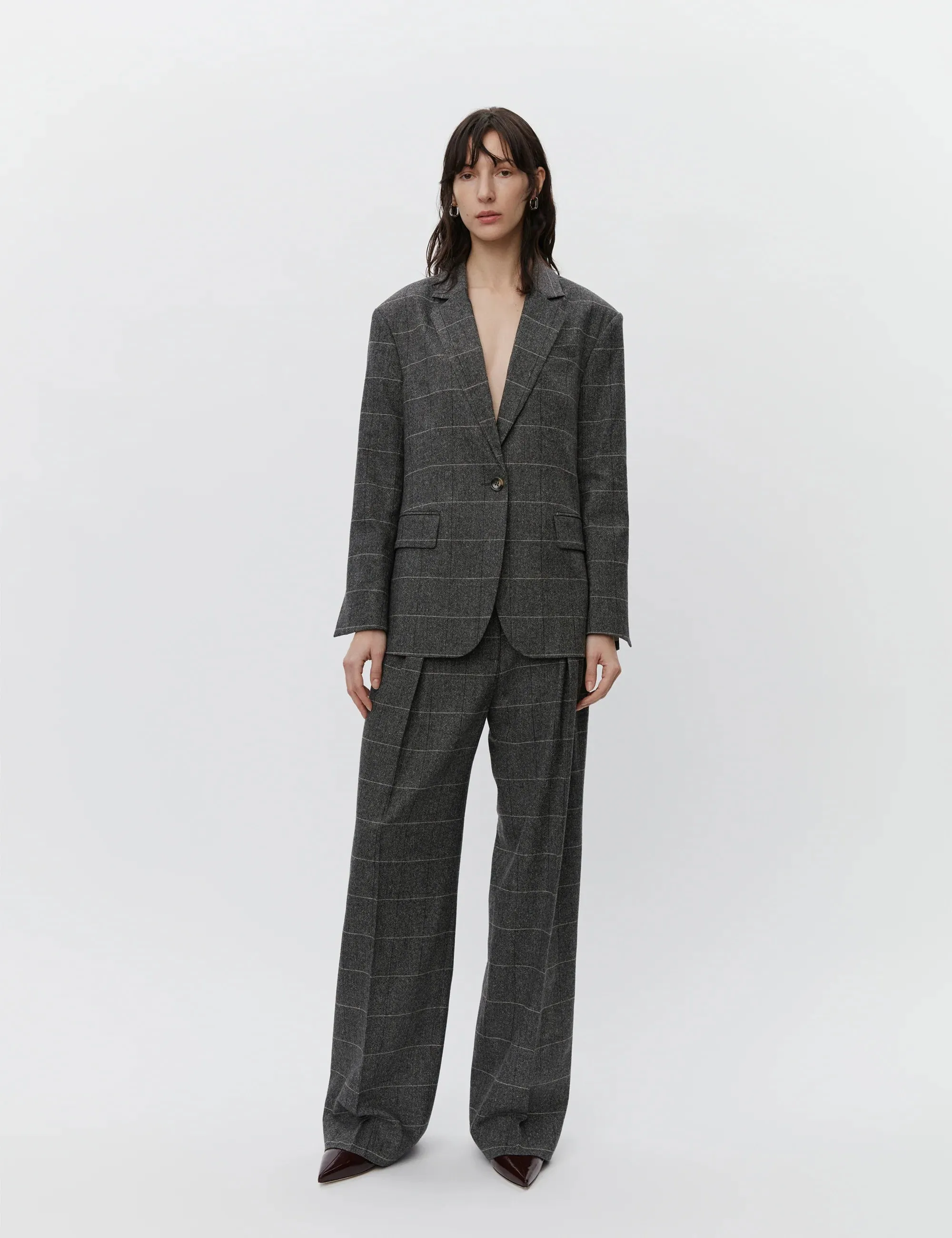 HESTER ALL TIME CHECK BLAZER | GREY MEL