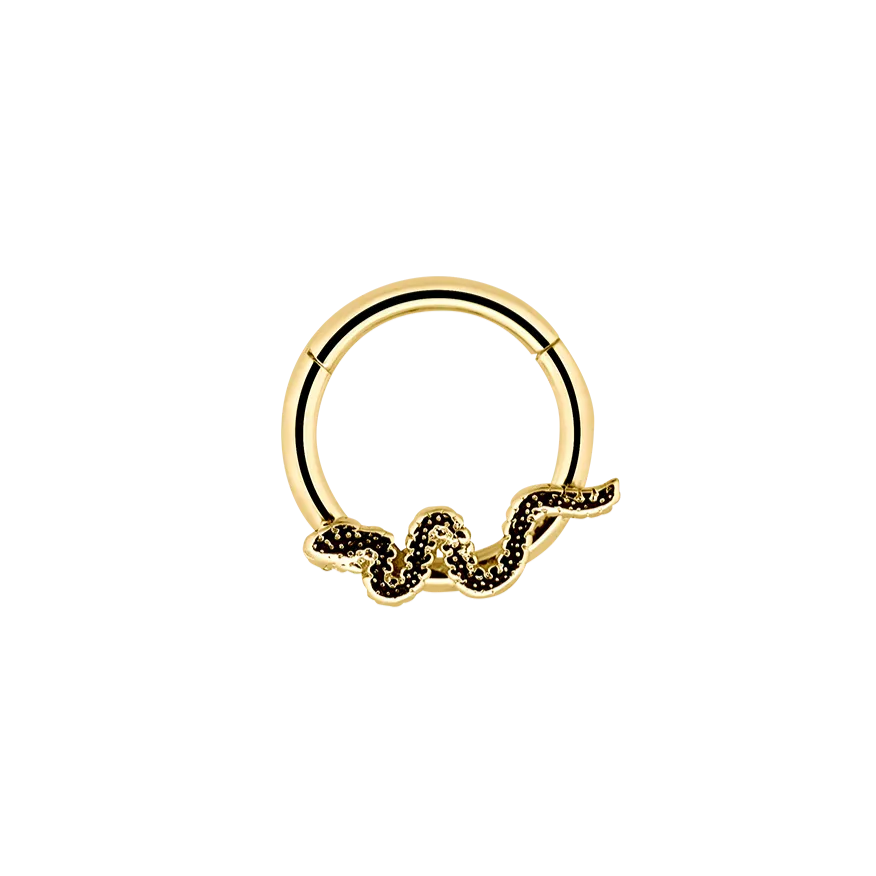 Iconic Snake Clicker Piercing Gold