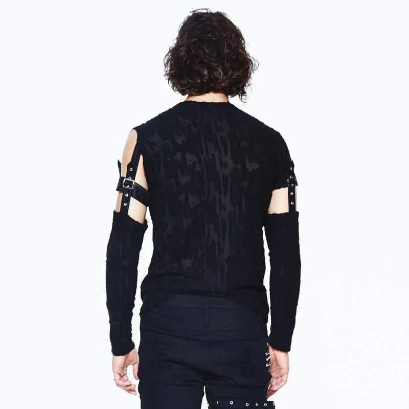 Men's Leather Yoke Goth Shirt