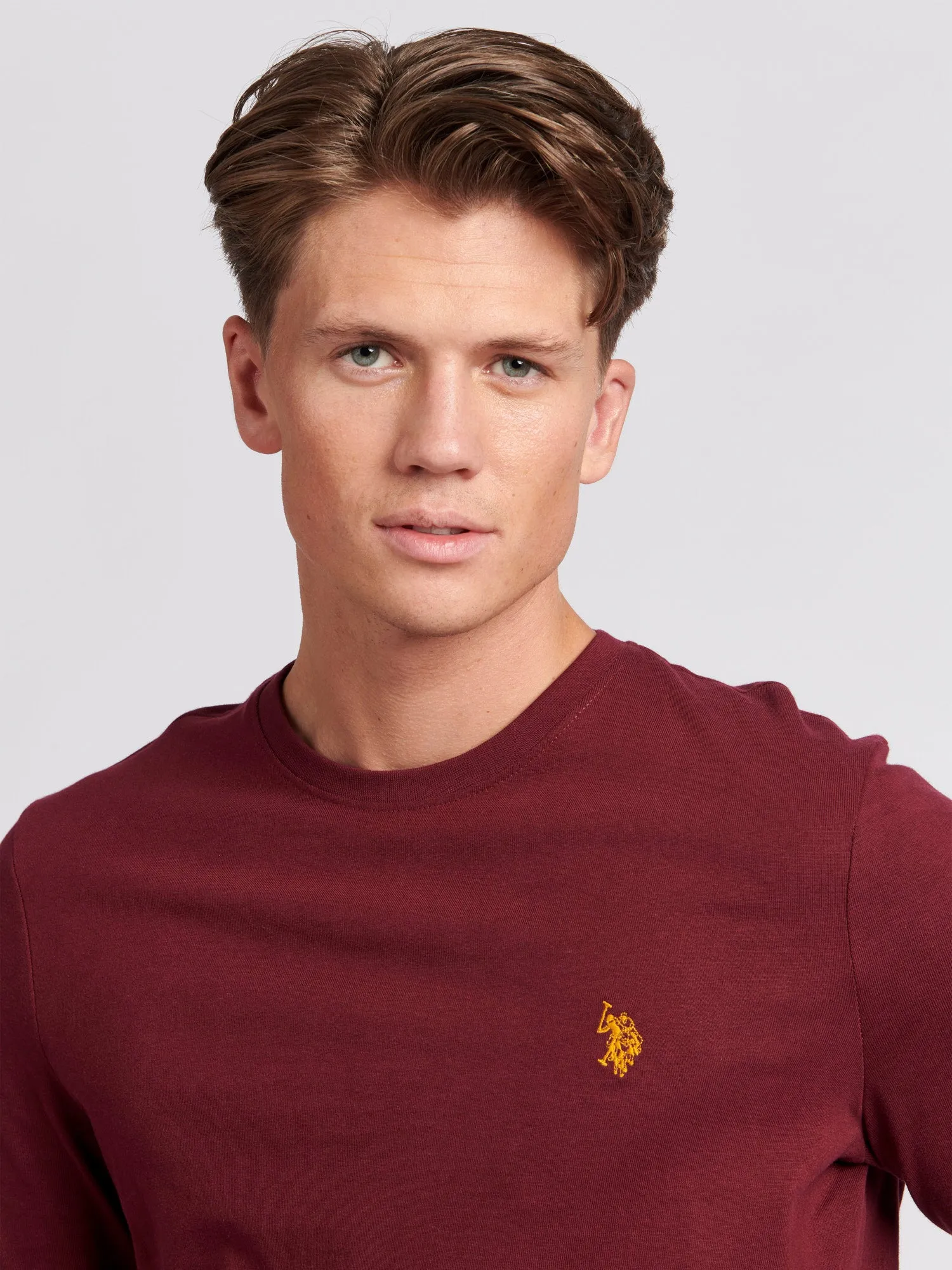 Mens Long Sleeved T-Shirt in Windsor Wine