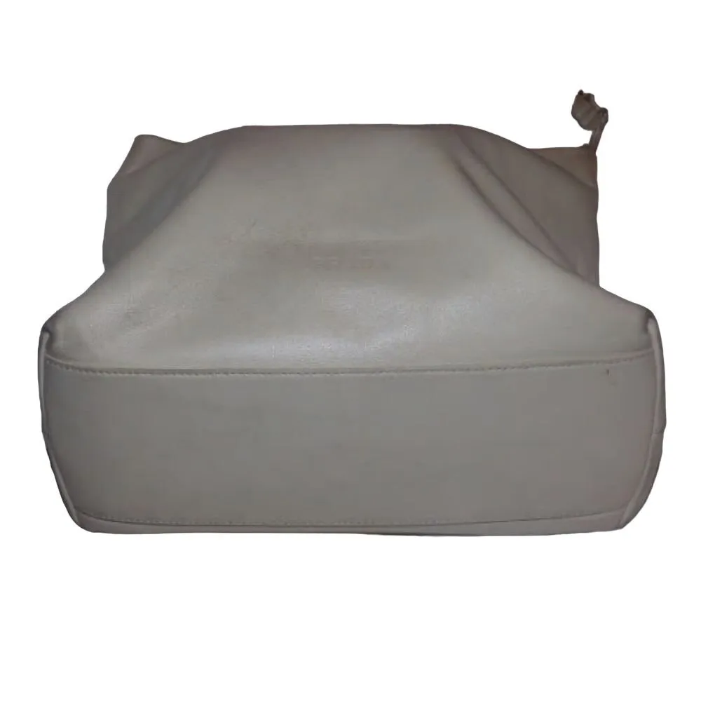 NWT Prada beige/ivory leather handbag w clear Lucite strap