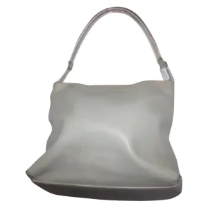 NWT Prada beige/ivory leather handbag w clear Lucite strap