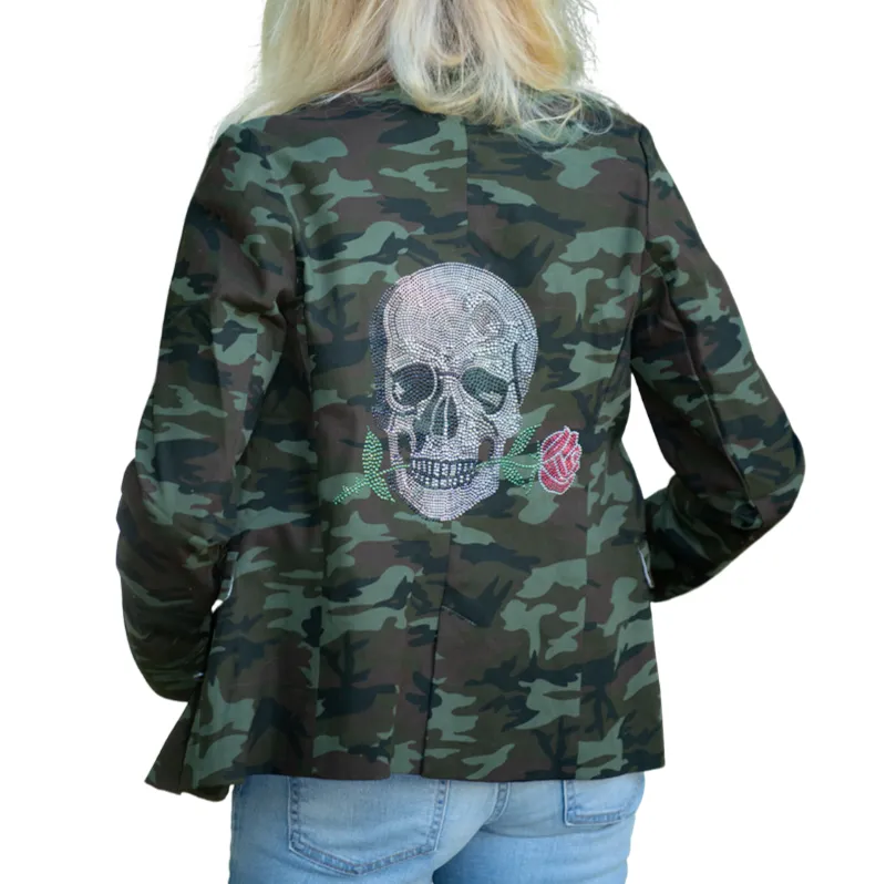 Skull & Rose Blazer - Camouflage