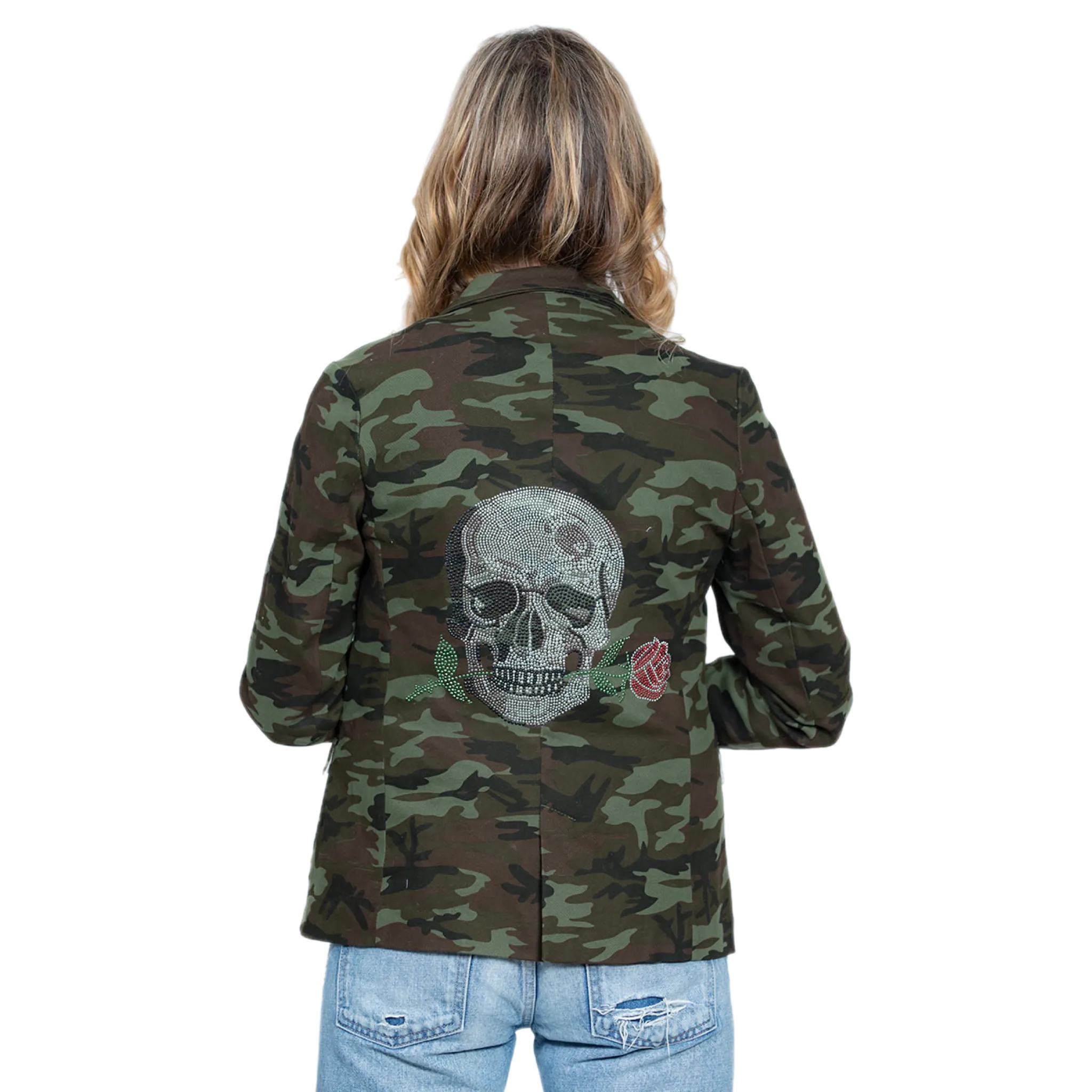 Skull & Rose Blazer - Camouflage